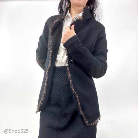 Jackets & Blazers - Raw knit edged  cardigan
